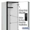 Salsbury Industries 2 Tier Designer Locker, 54"Wx76"Hx18"D, 6 Door, Gray 18-22368GRY - alternate 6
